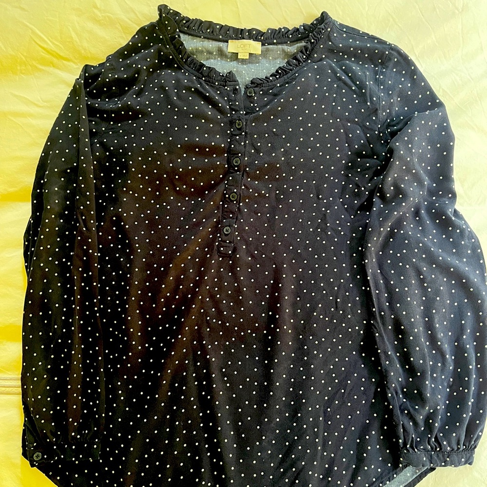 Loft Outlet ruffle shirt.